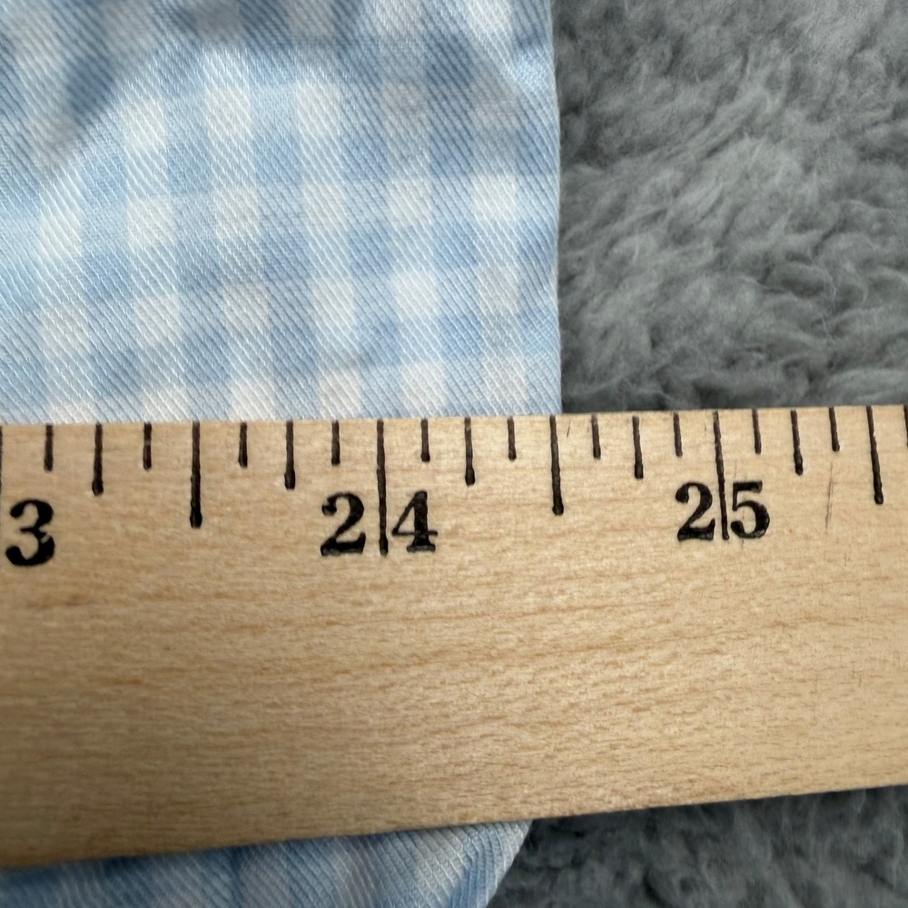 Porter + Ash Shirt Men XL Blue Gingham Checkered Button Down Long Sleeve Stretch - Picture 7 of 9